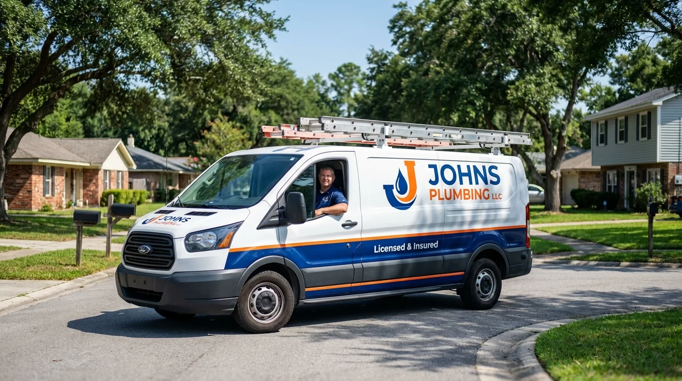 Johns Plumbing LLC service van in Wisconsin Rapids, WI